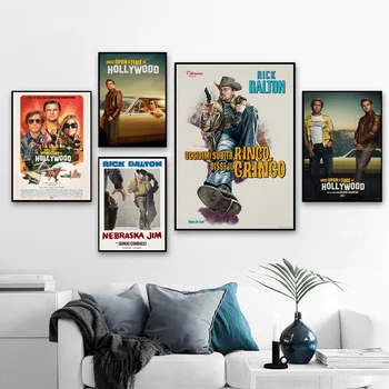 

Once Upon a Time in Hollywood 2019 Movie Canvas Poster Art Print Wall Pictures for Living Room No Frame