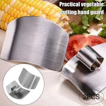 

2 Pcs Hot Convenient Finger Guard Stainless Steel Finger Protector Avoid Hurting Cutting Protector For Cutting Kitchen Tool HY99
