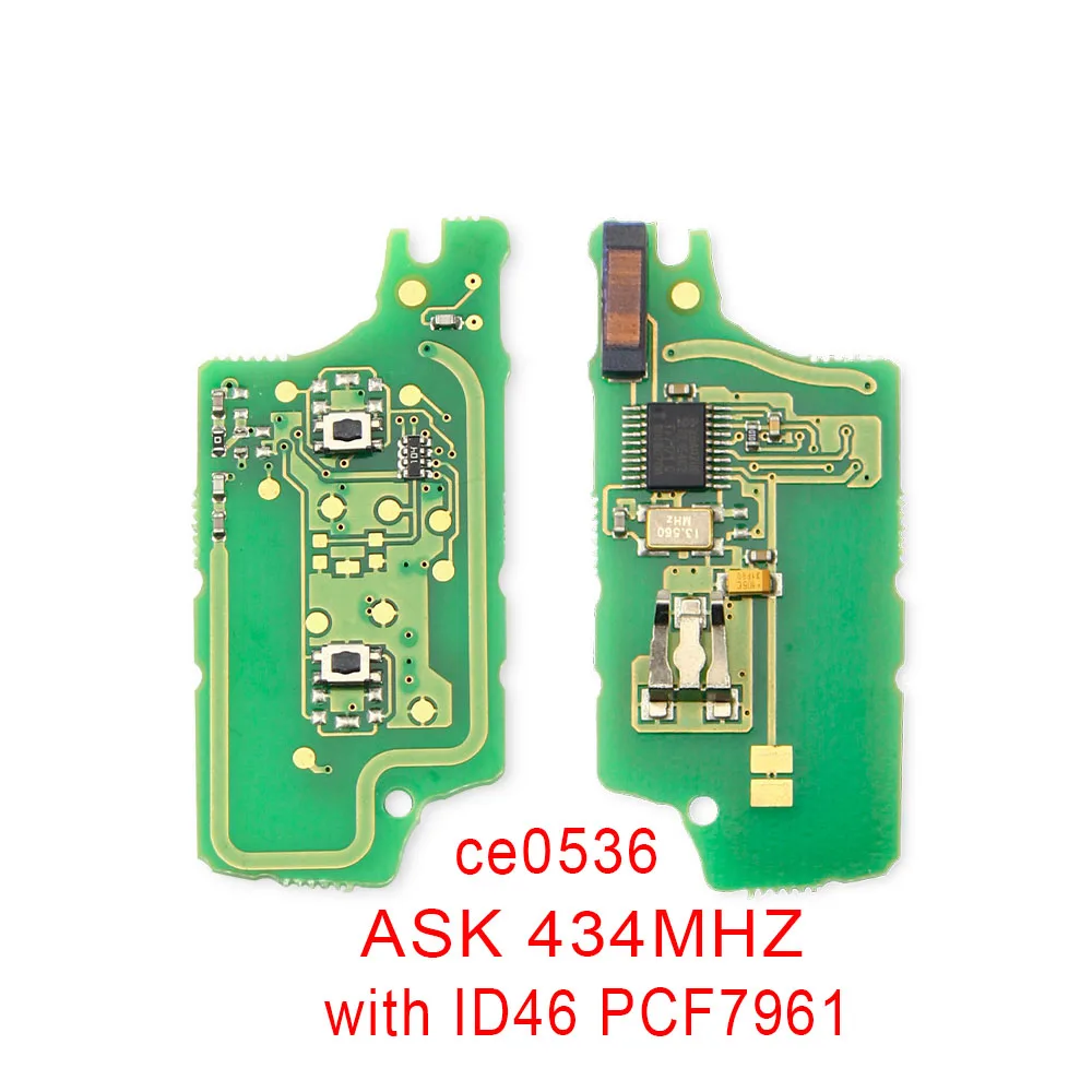 Цепь цепная Dandkey CE0536 с 2 кнопками чип ID46 PCF7961 для Peugeot 207 407 307 Citroen C2 C5|Ключ от авто| |