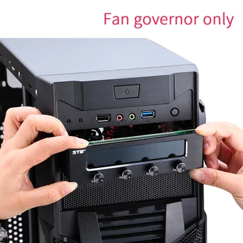 

Internal Fan Speed Controller Digital 4 Channel Multi Functional Professional Accessories LCD Display PC Front Panel Cooling CPU