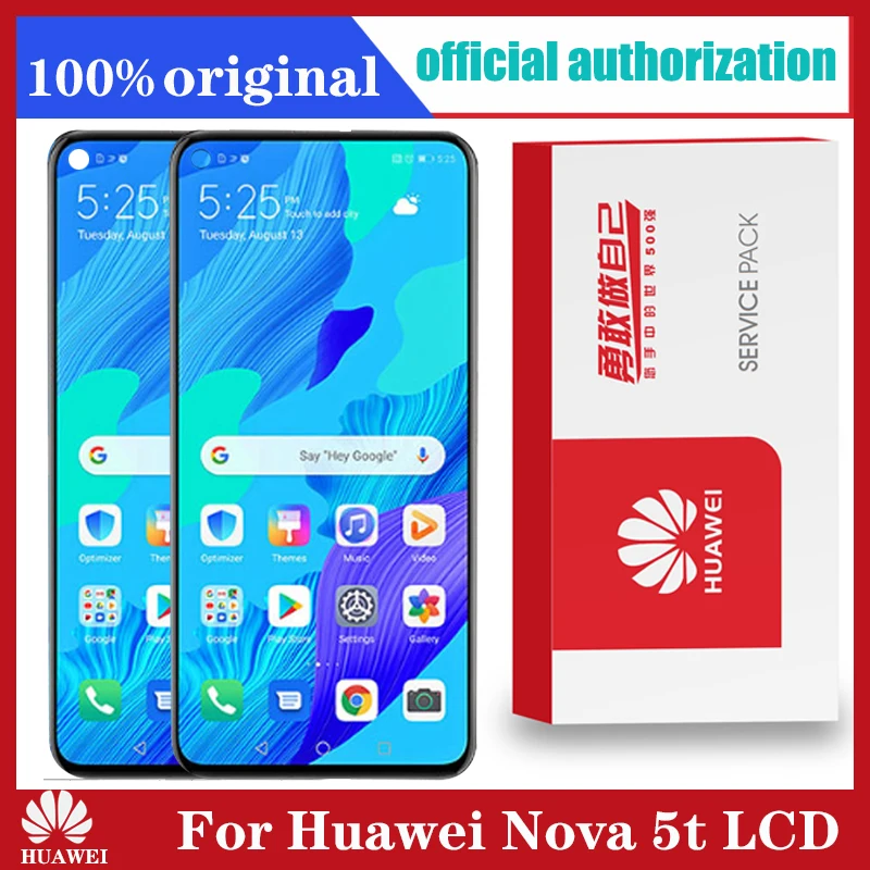 Оригинальный 6 26 ''ЖК дисплей Замена с рамкой для Huawei Nova/5T ЖК сенсорным экраном