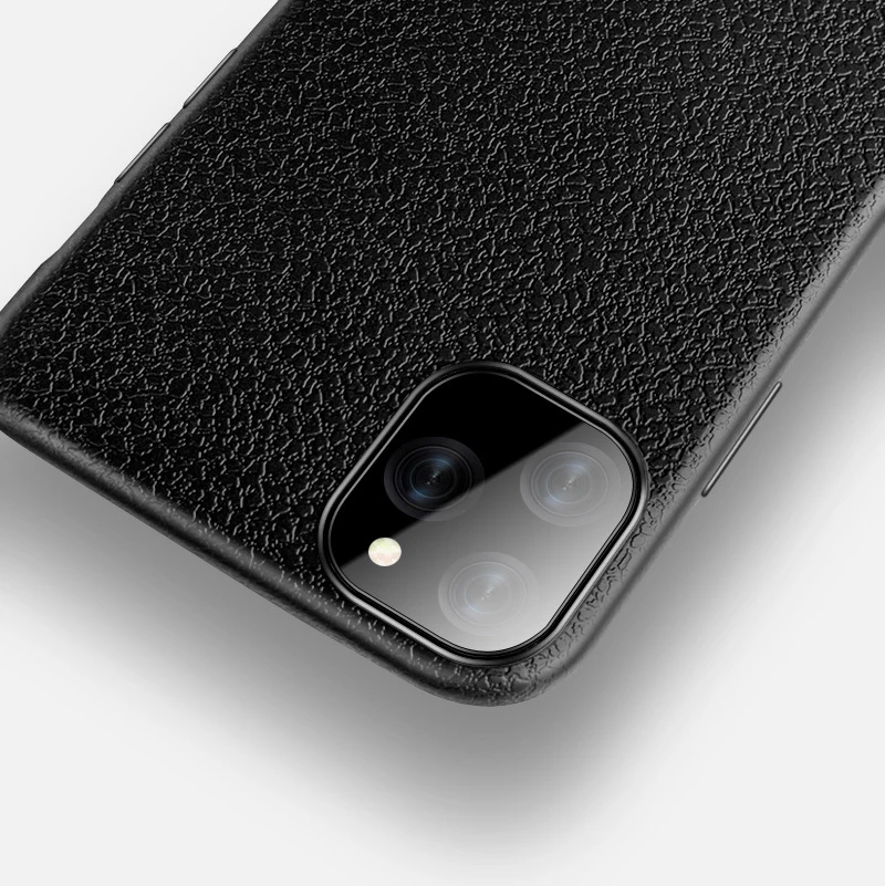 100 шт Роскошные кожаные чехлы с текстурой личи для iPhone 11 Pro Max XS XR X 8 7 6 6S Plus противоударный мягкий ТПУ чехол
