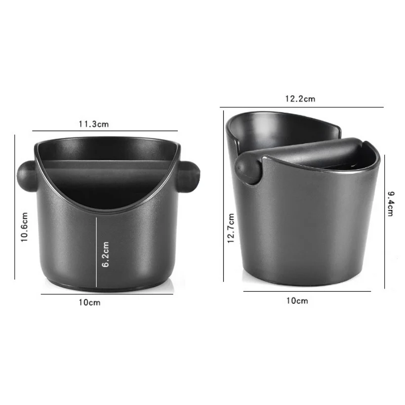 ABS Coffee Knock Box Espresso Grounds Container for Barista+ Non-slip Base