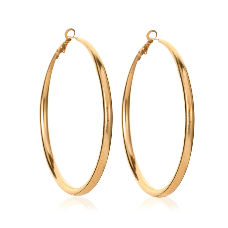 Трендовые большие круглые золотые серьги-кольца для женщин, круглые серьги, кольца, модные кольца, женские креолы для ушей, ювелирные изделия, аксессуары - Metal Color: 4154
