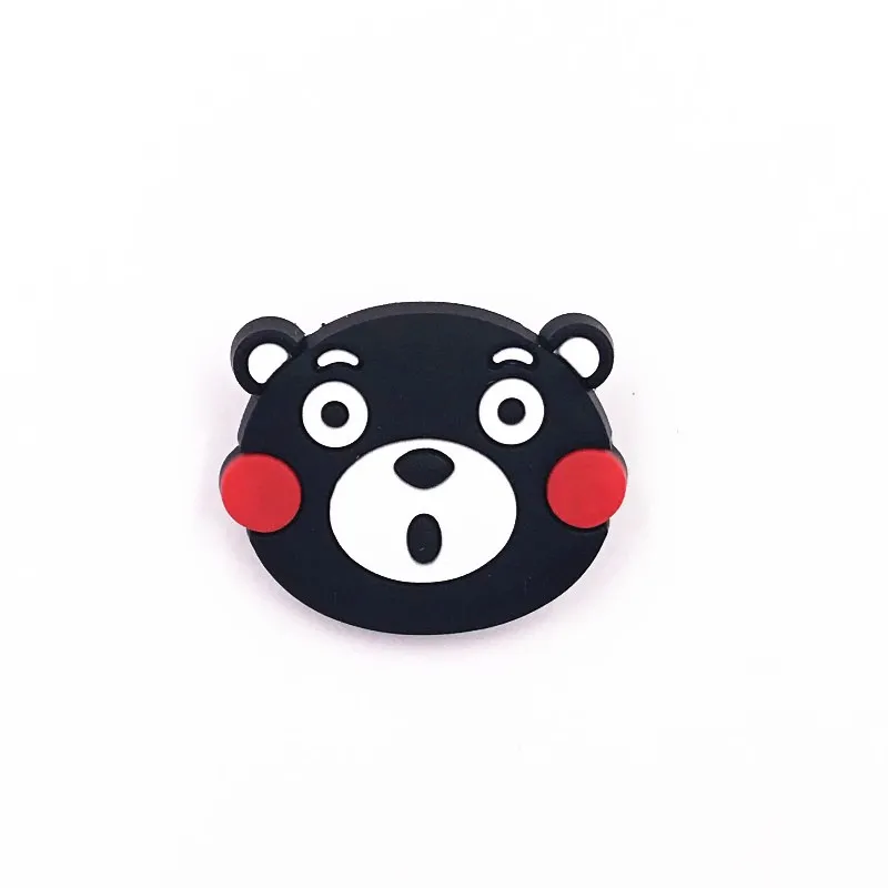 

1PCS Kumamon Cartoon Bear Icon Silicone Badge Lovely Animal Fashion Brooch Elephant Pin For Decoration On Backpack Clothes Hat