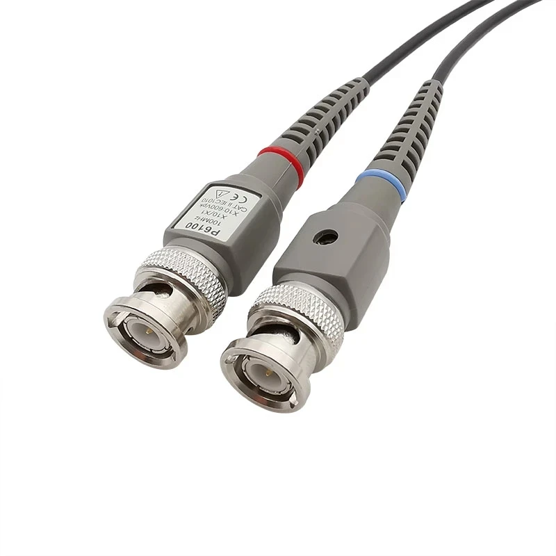 P6100 BNC Oscilloscope Probe DC-100MHz 1X 10X Analyzer Alligator Clip Probes Test Leads With Accessories Kit 2Pcs/lot