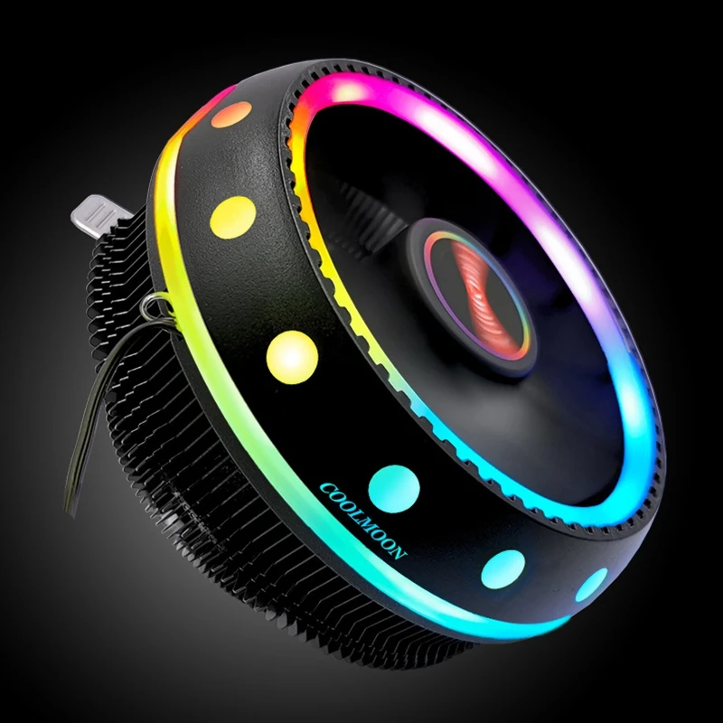 Кулер для ЦП COOLMOON UFO с RGB подсветодиодный кой 12 В| |