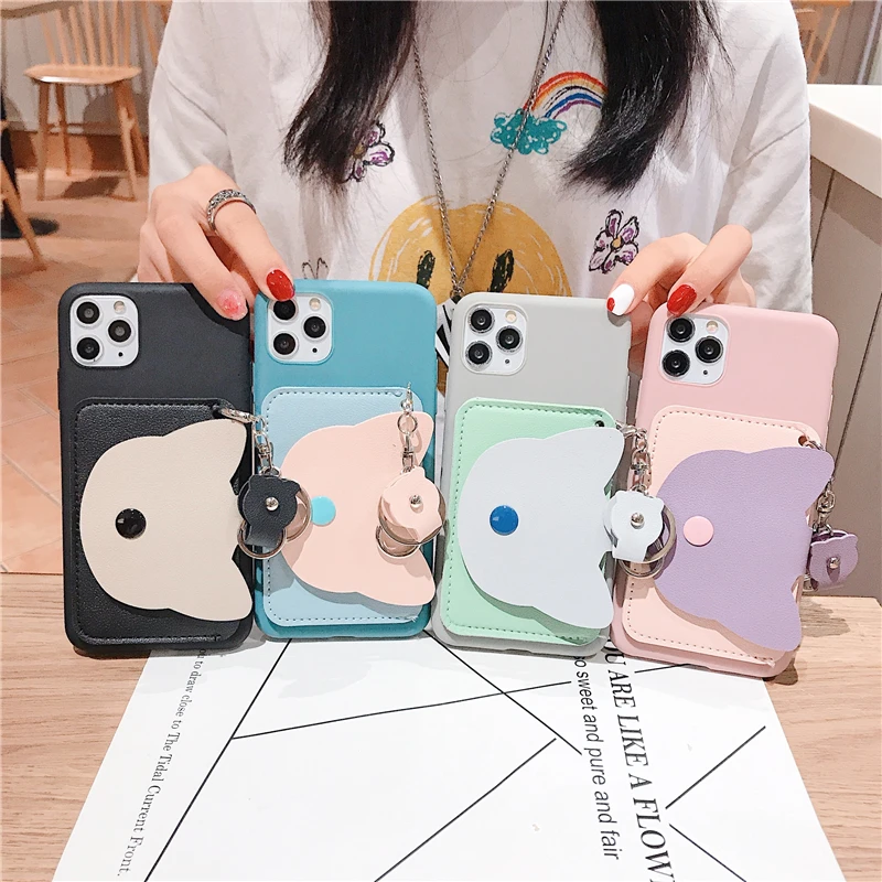 Силиконовый чехол для OPPO Realme 6 5 3 X50 Fnd X2 Pro мягкий из ТПУ с карманом карт Reno 2 Z 10X 2Z