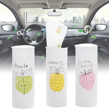 

2pcs Facial Tissue Cylinder Soft Paper Towel With Fruit Pattern Fragrance-free Cleaning Tissue Home Car Cup Holder Paper Towel