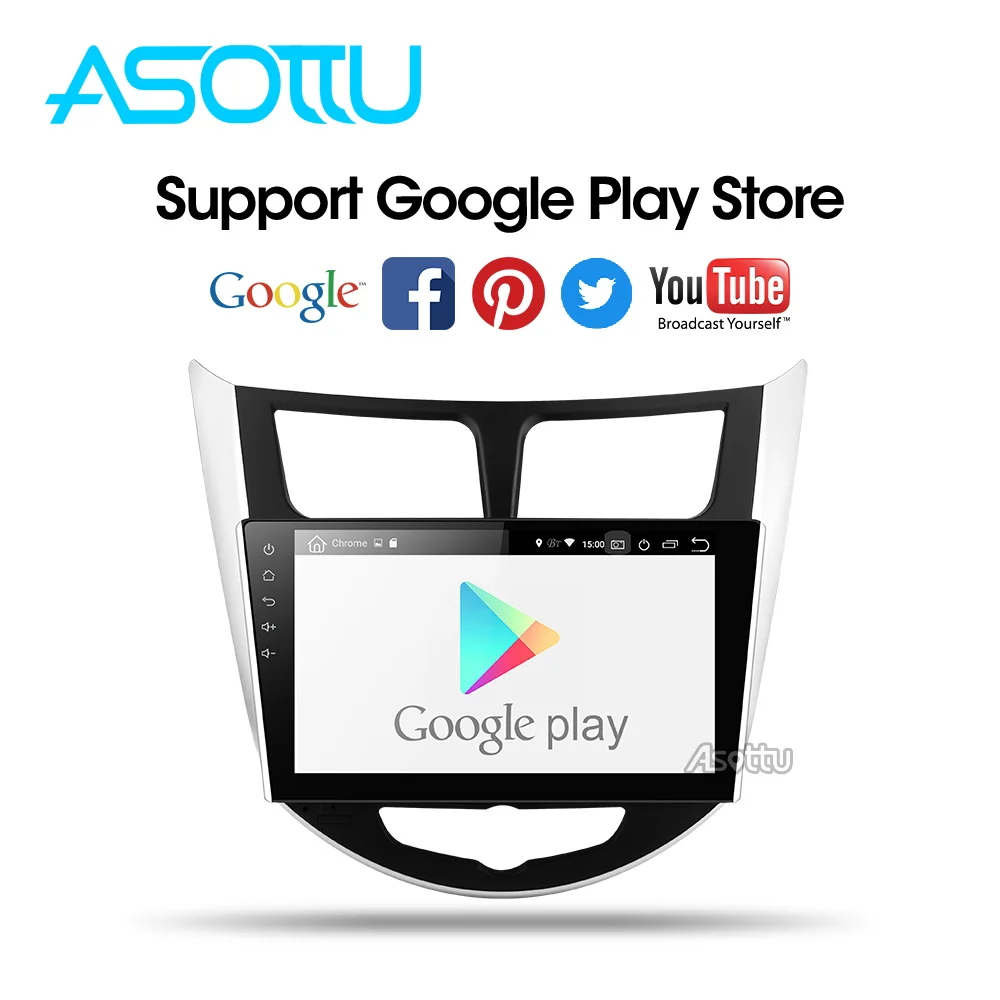 Perfect Asottu CRN9060  Android 9.0 Car dvd gps player for Hyundai Solaris Verna Accent car headunit radio player navigation gps car dvd 4