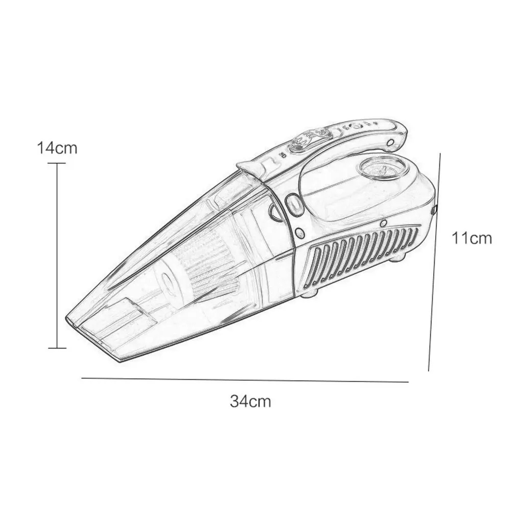 4-в-1 ручной автомобильный пылесос высокой Мощность Авто влажные/сухие Автомобиль Вакуумный высокого Мощность Инфляция насос светодиодный для освещения
