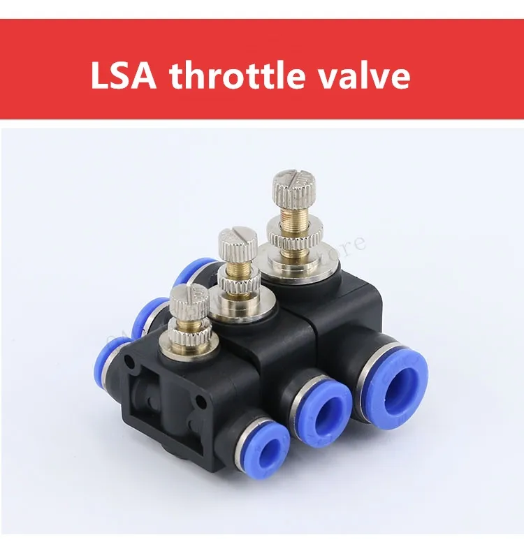 

4 6 8 10 12 mm OD Speed Controller Air Pneumatic flow Speed Control Valve