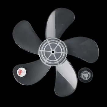 

12 Inch five Leaves Plastic Fan Blade with Nut Cover for Standing Pedestal Fan Table Fanner General Accessories Household Parts