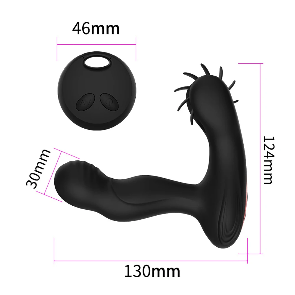 Heating Anal Vibrator For Men Prostate Massager Butt Plug G-Spot Vibrator Tongue Licking Clitoris Stimulator Sex Toys For Women