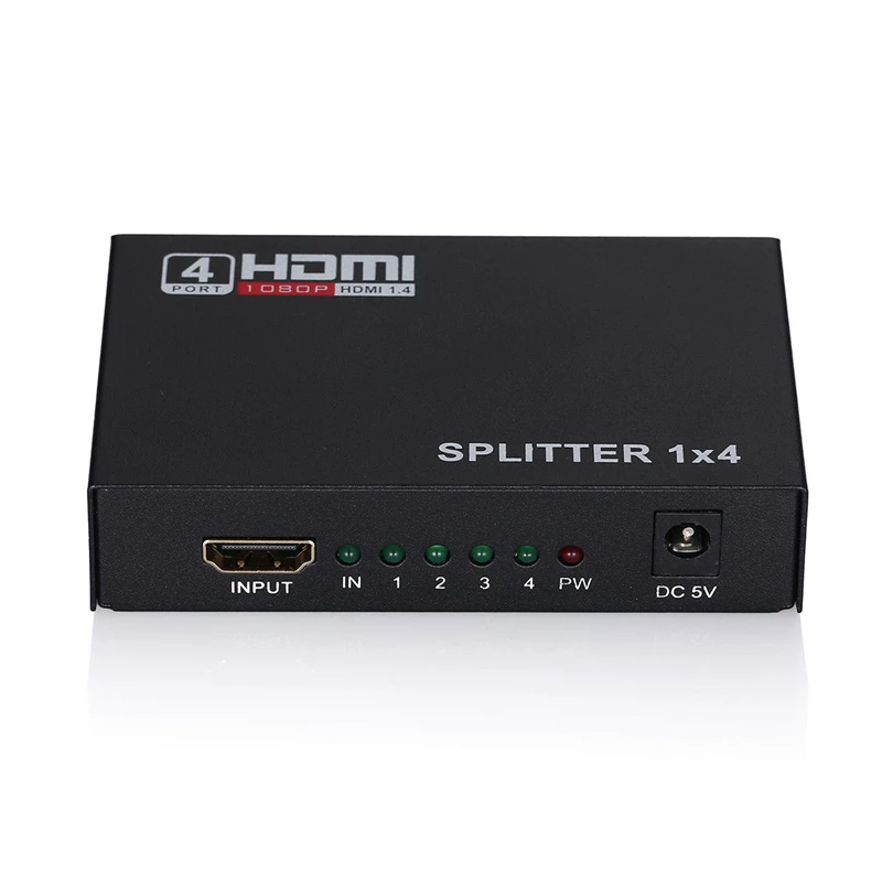 1 в 4 выхода Full HD HDMI сплиттер 1X4 4 порта концентратор репитер усилитель v1.4 3D 1080p