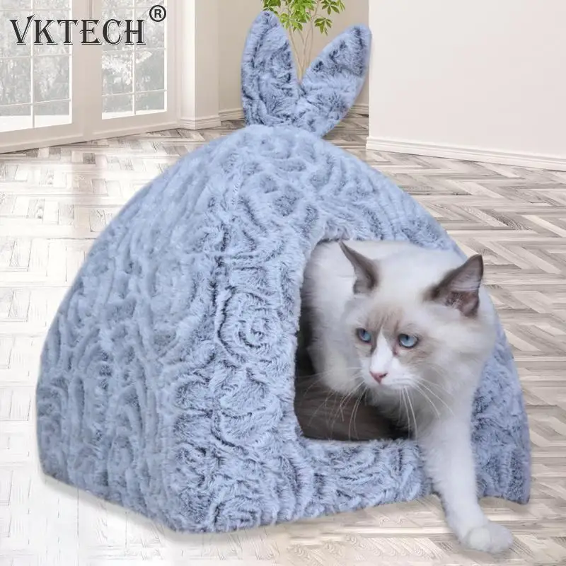Домик для собак и кошек, хлопковое зимнее теплое гнездо, рельефная юрта для маленьких и средних домашних животных, спальная кровать, корзина для собак, переносные товары для домашних животных