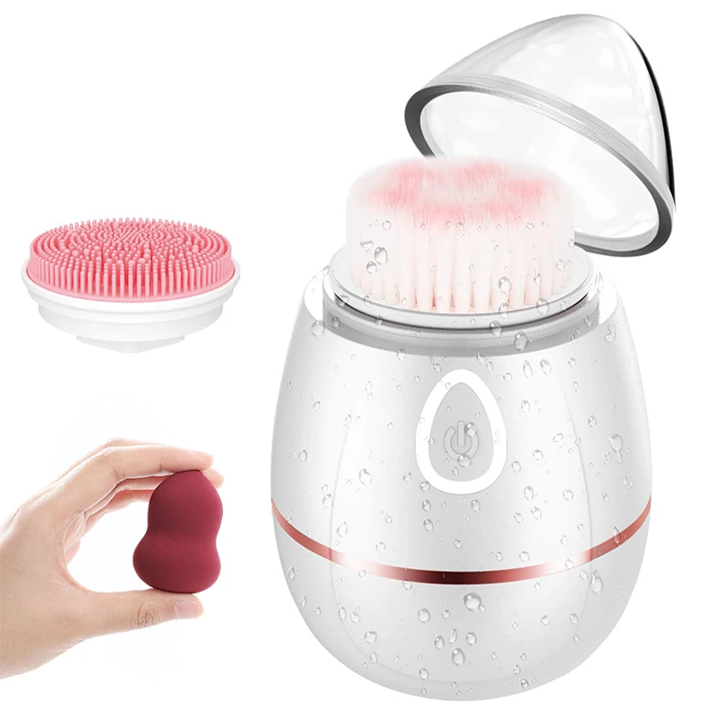 

Silicone Facial Brush Electric Face Massager Vibrating Waterproof Wireless Facial Cleansing Brush Ultrasonic Vibration Tool