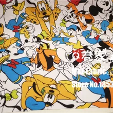 50*160cm mickey Elasticity cotton fabric For Sewing Fat Patchwork baby boy shirt pajamas Cloth Kid