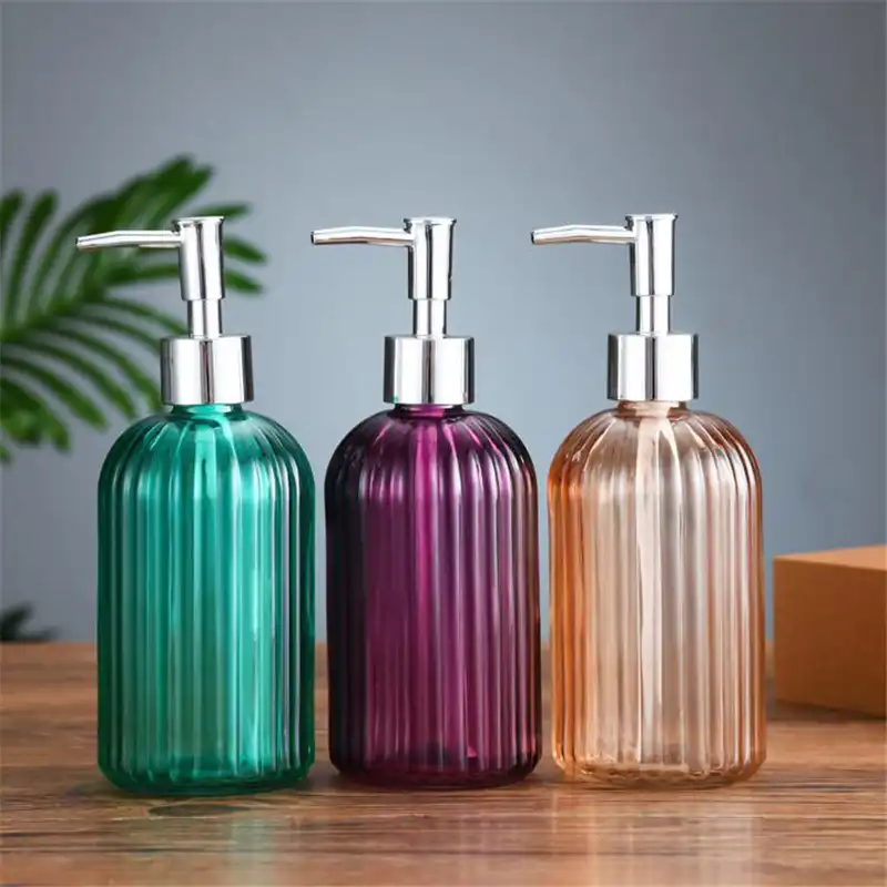 High Quality Large 400ml Manual Soap Dispenser Clear Glass Hand Sanitizer Bottle Containers Press Empty Bottles Bathroom Gh Portable Soap Dispensers Aliexpress