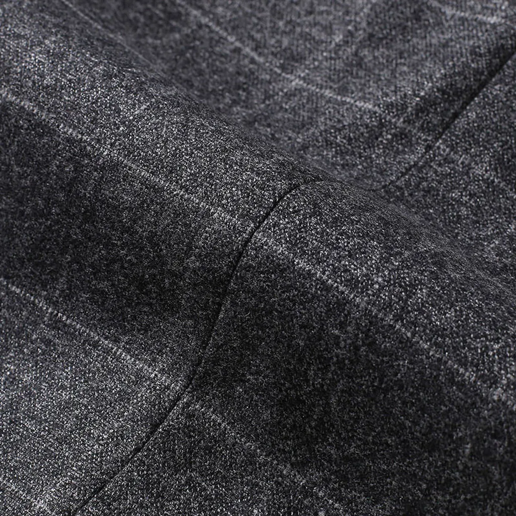 Повседневные мужские фиолетовые клетчатые костюмы Slim Fit Хлопок Полиэстер нагрудный костюм жениха мужской s смокинг-пиджак Свадебные/выпускные костюмы пальто 8,13