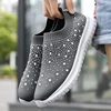 Vulcanized Shoes Sneakers Women Trainers Knitted Sneakers Ladies Slip-on Sock Shoes Sparkly Crystal Zapatillas Mujer Casual ► Photo 3/6