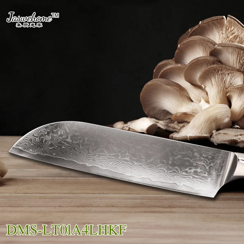 7 ''дюймов Santoku кухонные ножи 67 слоев дамасской стали шеф-повара нож дело с мясом фрукты овощи Pakka деревянной ручкой