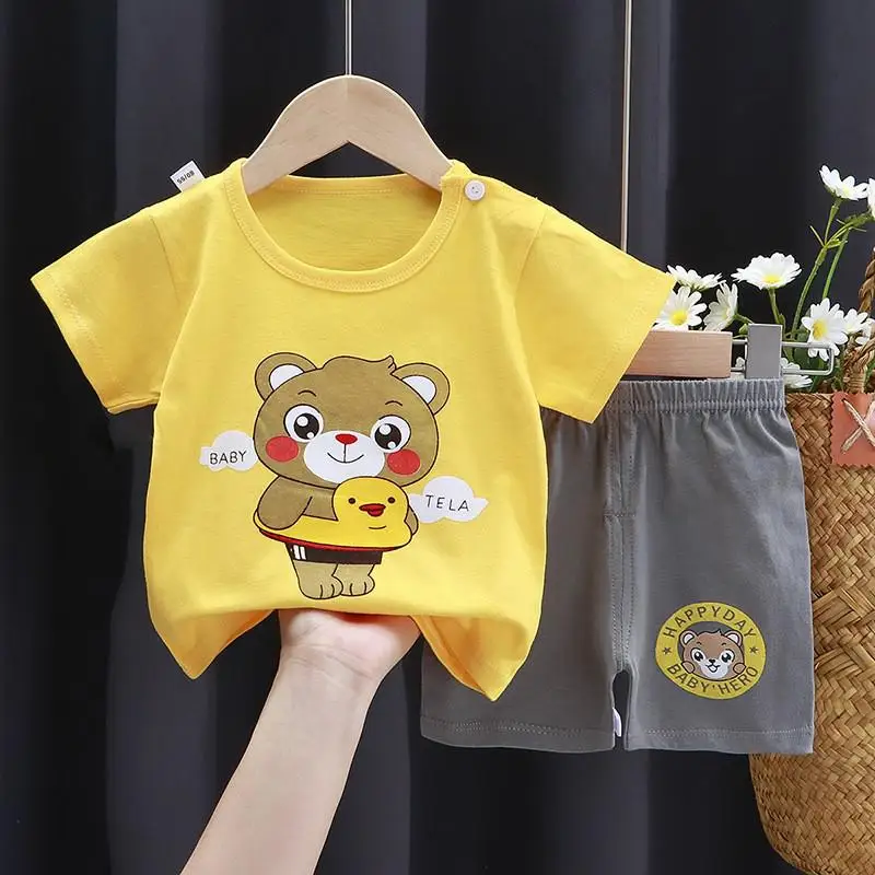 Baby Clothing Set expensive Summer New Minnie Short Sleeve Girl Sets Baby Clothing Fashion Children Tshirt + Shorts Two Piece Newborn Outfit Pure Cotton Baby Clothing Set luxury Baby Clothing Set