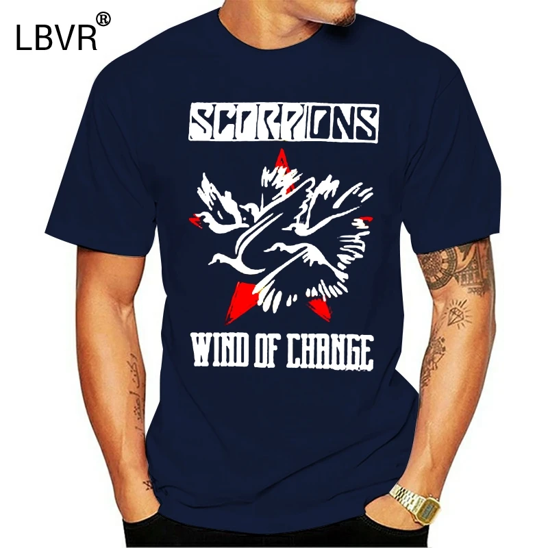 Scorpions Wind Of Change Hard Rock Heavy Metal Band Tour Concert T Shirt New Summer Style T-Shirt Unisex Tees | Мужская одежда