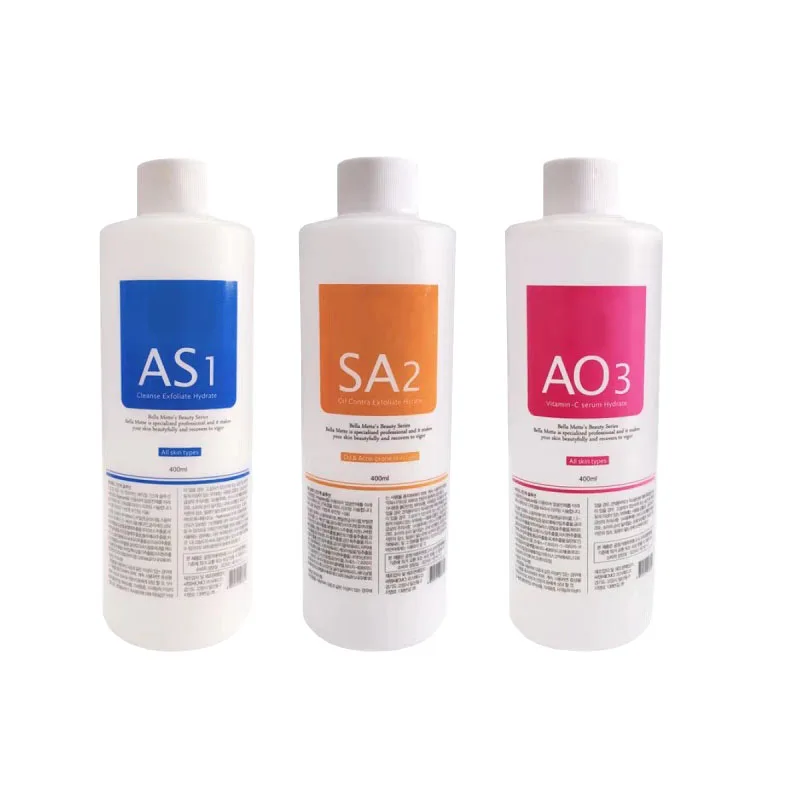 3 бутылки Hydra машина Aqua Peel раствор AS1 SA2 AO3 DHL