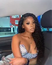 Rebecca Deep Wave-peluca Frontal de encaje 360, pelucas de cabello humano brasileño prearrancado, rizado profundo, 30 pulgadas