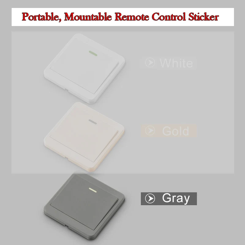 Remote 1 Grey Кнопочный пульт дистанционного управления беспроводной настенный переключатель портативная наклейка кнопочный переключатель RF кулисный переключатель 10A, 110~ 250 В, 86*86 мм - Цвет: Remote 1 Grey