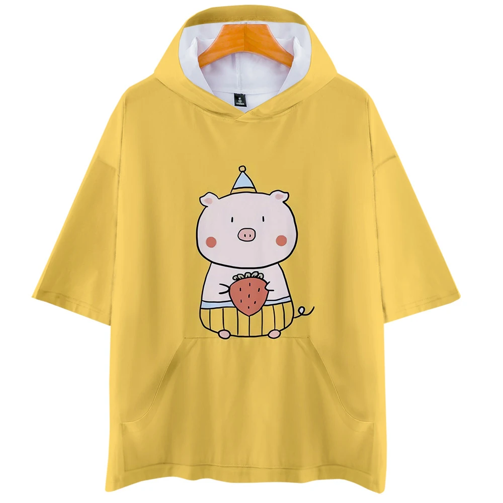 3D толстовки kawaii pig, новая модная летняя футболка классная и дышащая футболка с коротким рукавом для женщин