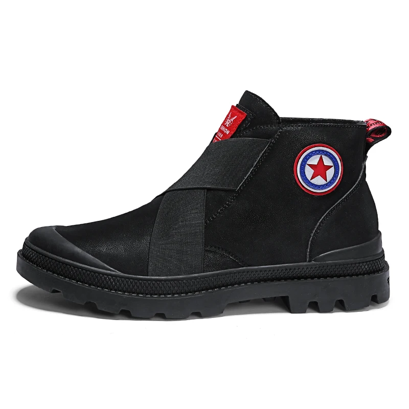 Boots Men Winter Warm Snow Shoes Mens Leather Shoe Ankle Cowboy Waterproof shose Man Motorcycle Casual Boot Men's Footwear
