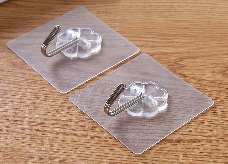 

1pcs Simple And Stylish Nano-Hook Multi-Purpose Kitchen Transparent Round Nail-Free Non-Marking Sticky Hook Kitchen Tools Hanger