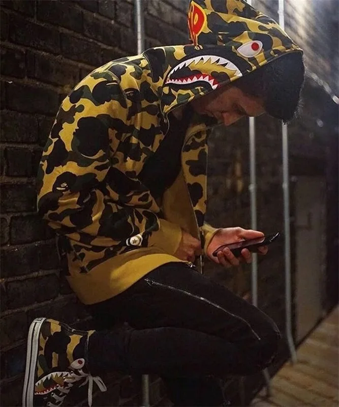 

2018 Spring And Summer New Style Japanese-style Popular Brand Camouflage Embroidered Letters Men And Women Couple Clothes Coat H
