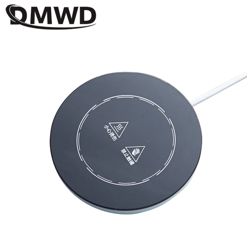 DMWD Portable Electric Hot Plate Baby Milk Warmer Tea Coffee Water Heater Heating Cup Pad Thermostat Coaster For Office 220V 3