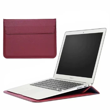 

13'' Universal Slim Envelope Sleeve for Macbook Air 13 Pro 13 2018 2019 PU Leather Laptop Case Stand Holder A1466 A1932 A1989
