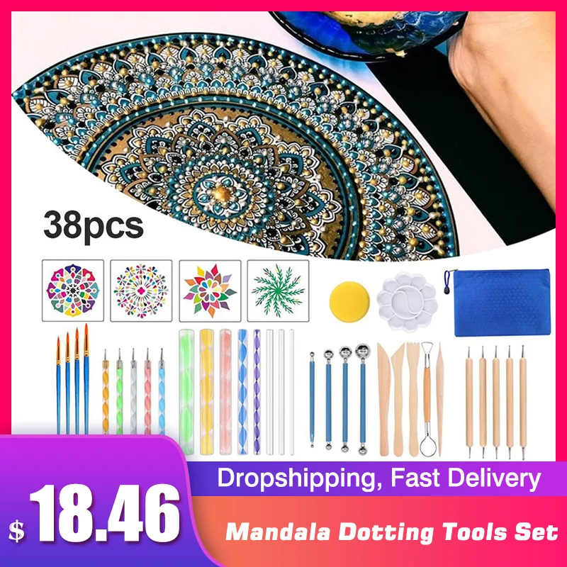 Mandala Dotting Tools Set For Painting Rocks,Painting Rocks Dot Kit, Rock  Stone Painting Pen Polka