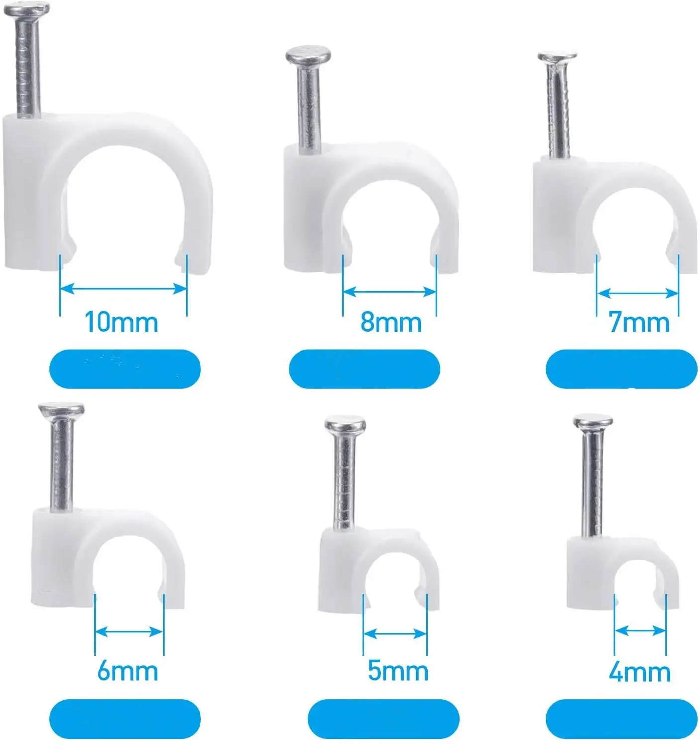 100 Cable Clips with Nails /Clamps/Tacks - Cable Tying Solutions | Cables |  StarTech.com