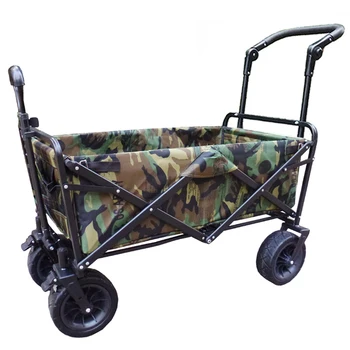 

Folding Shopping Cart Portable Outdoor Hand-drawn Four-wheeled Trolley Pull Goods Camping Fishing Baby Baby Trailer Light