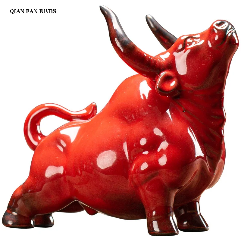 European-ceramic-bull-figurine-Modern-art-sculpture-Home-decoration
