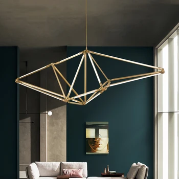 

Sale Modern Designer Led Gold Chandeliers Lighting Iron Pendant Lamp Living Room Kitchen Lustres Home Decor Lighting Fixtures