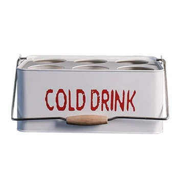 

Creative Beer Basket Simple Basket Portable Metal Wine Rack Bar Portable Six Bottle Portable Beer Drink Basket