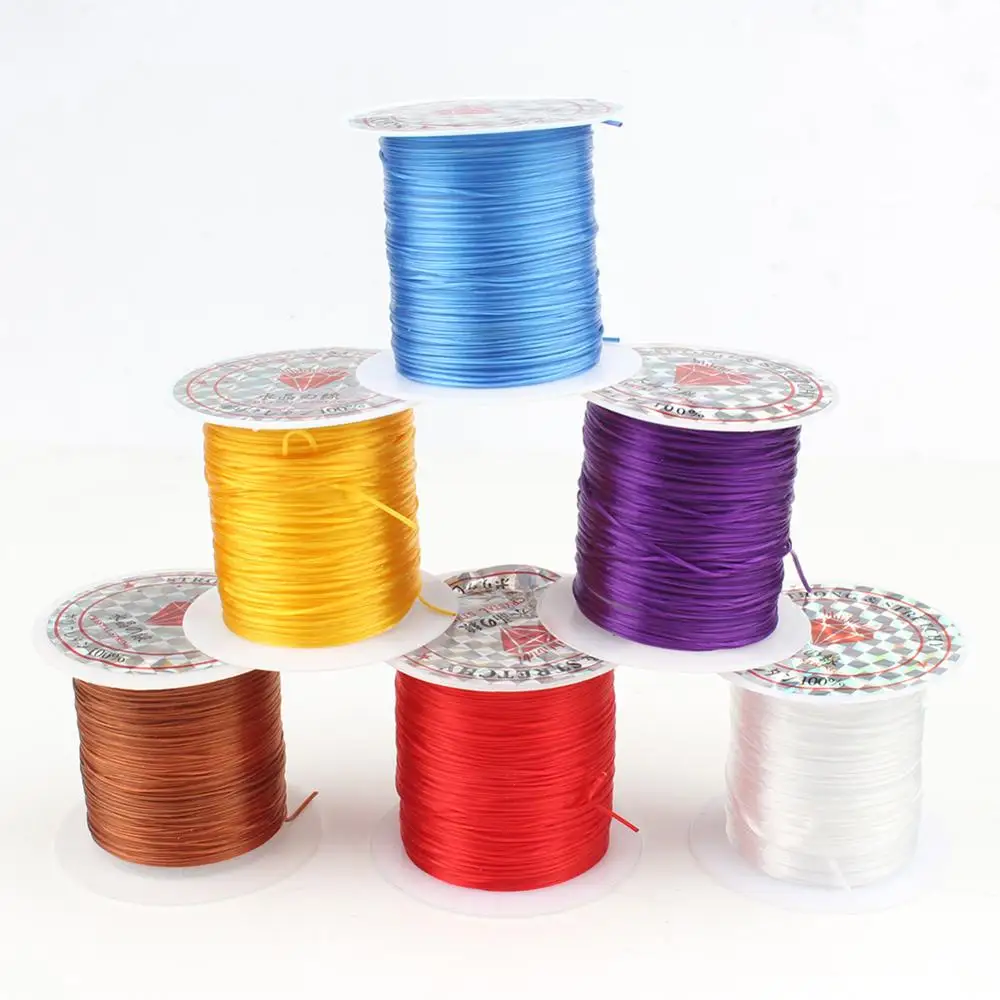 

1 Roll Multi-Colors 0.8mm Strong Stretchy Elastic Beading Wire Cord String Thread for DIY Beading Bracelet Necklace 10M