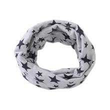 9 цветов,, Детский Теплый хлопковый шарф унисекс, снуд с принтом звезд, теплые ветрозащитные длинные шарфы с воротником, Новинка