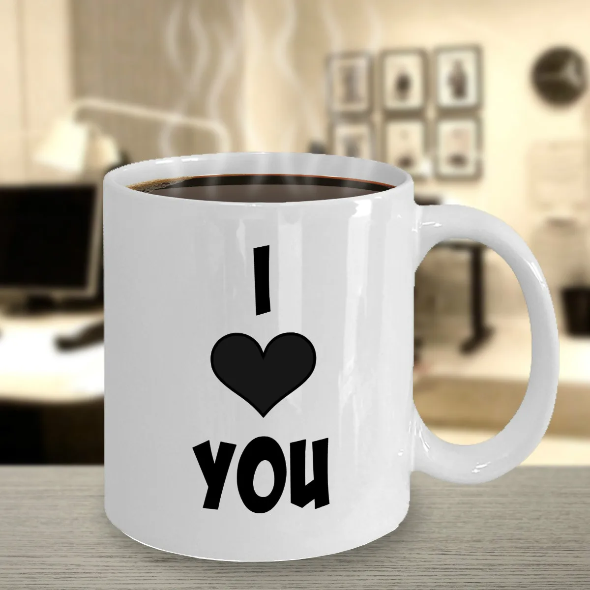 Подарок на годовщину кофейная кружка I Heart You белая керамическая чашка День
