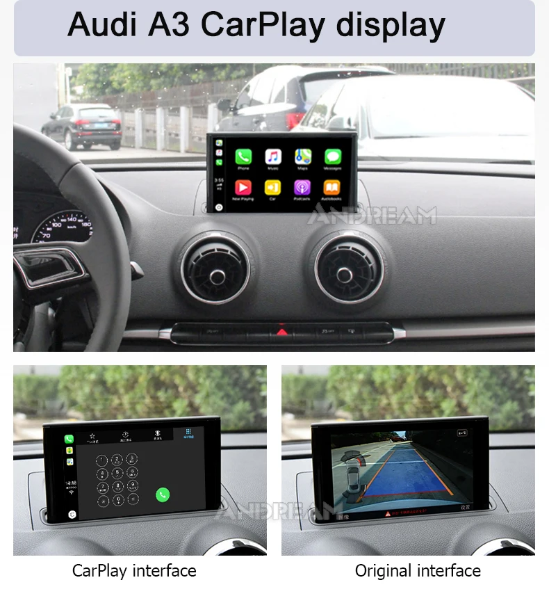 Clearance Andream Wireless Carplay Interface box and Android Auto For For AUDI A8 Original Screen Update MMI system Mirror-link 1
