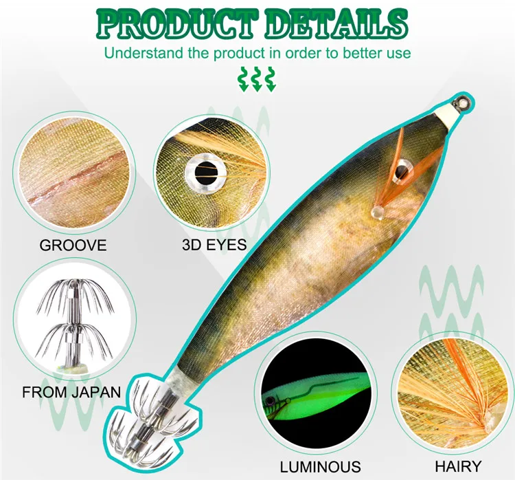FTK 1 шт. 3D Глаза 9 см/16 г кальмарный крючок рыболовный воблер приманка осьминога рыболовные снасти Светящиеся креветки приманка искусственная приманка