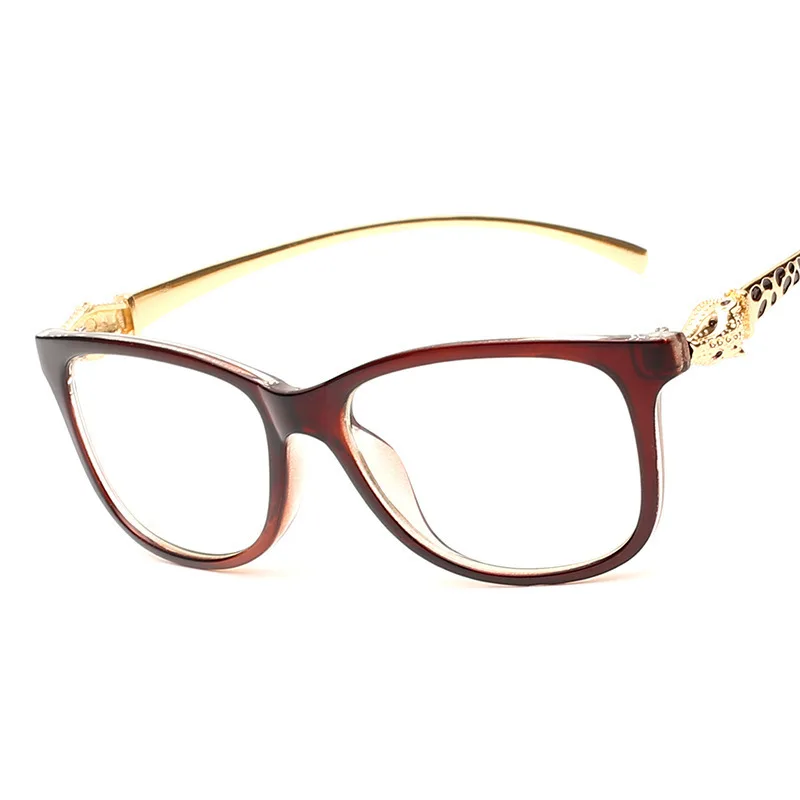 

Cubojue Leopard Women's Glasses Frame Fashion Eyeglasses with Clear Transparent Lens Spectacles for Myopia Diopter Nerd Points