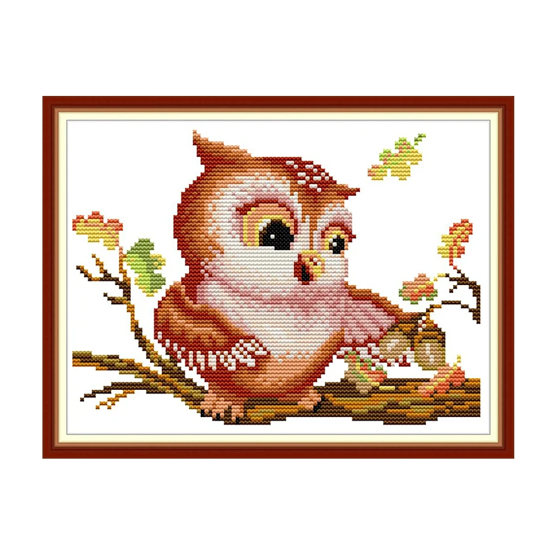 Owl in the tree cross stitch kit 1